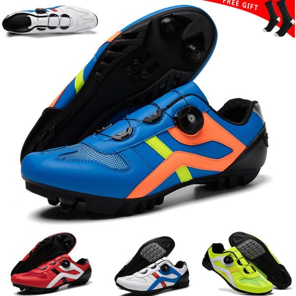 

cycling footwear 2021 style mtb shoes men breathable racing road bike self-locking professional bicycle sneakers sports, Black