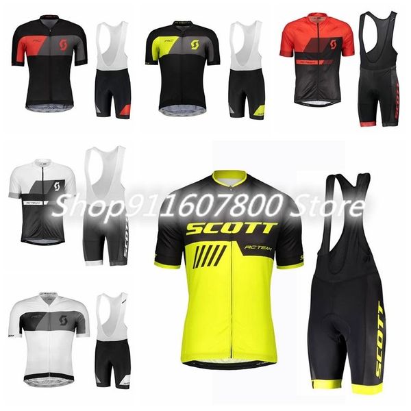 

breathable scoteam summer mens cycling short sleeve jersey bib shorts sets ropa ciclismo 3d gel pad set racing, Black;blue