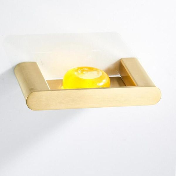 

soap dish stainless steel brushed gold wall-mounted square box basket holders bathroom accessories case dishes