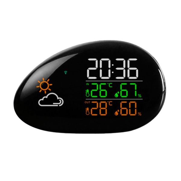 

charging multi-function weather clock colorful led display electronic alarm indoor outdoor temperature humidity perpetual ca desk & table cl