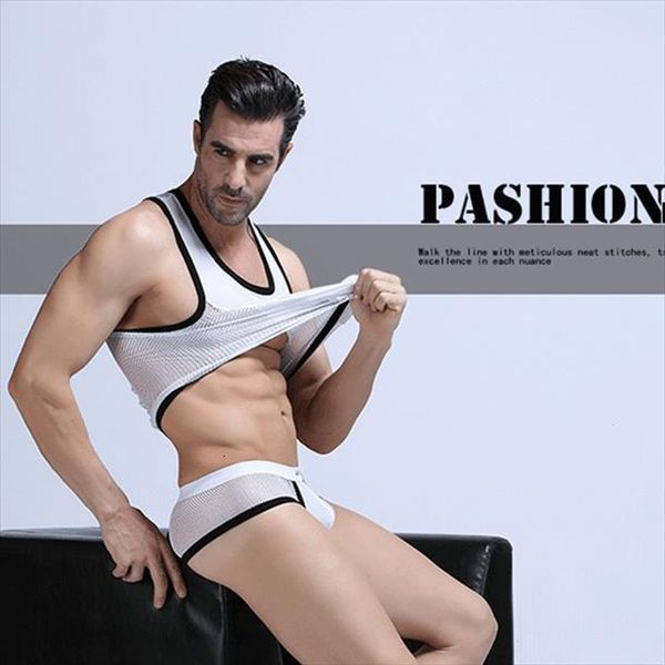

mens wholesale vest cultivate male render inner underwear leisure knitting tank not include boxers, White;black