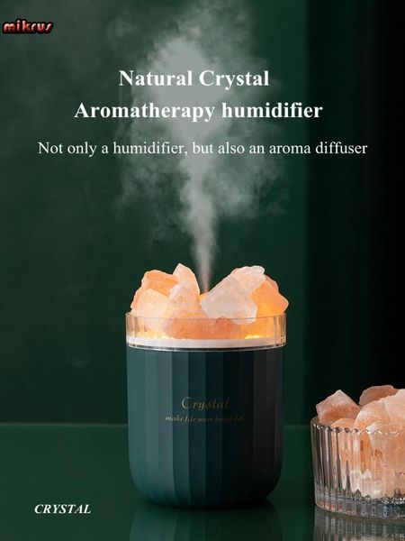 

humidifiers portable crystal aromatherapy humidifier usb wireless aroma essential oil diffuser air humidificador with atmosphere lamp home