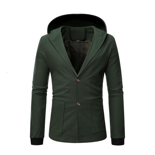 

style spring windbreaker men's coat solid color hooded jacket men plus size suits & blazers, White;black