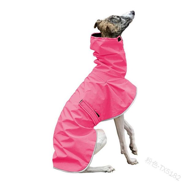 

pet dog clothes windproof high collar shepherd coat solid color warm doggie girdle jacket soft fleece hound apparel
