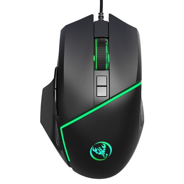 

mechanical define the game usb wired 7 leds 6400dpi adjustable gaming mouse mice for pc ergonomic macro programming