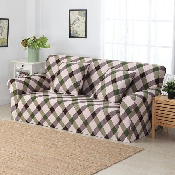 

chair covers 45 multi color printed plaid brief sofa cover high strech slipcovers coch polyester and spandex soft easy clean
