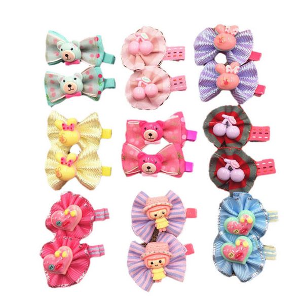 

girls hair accessories hairclips bb clip barrettes clips children's bow flowers on fashion cartoon to card d3399, Slivery;white