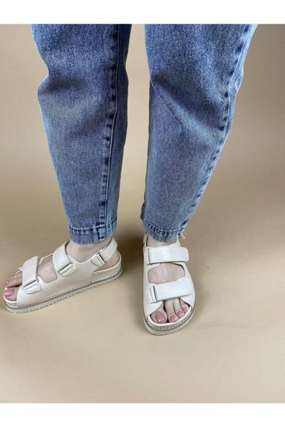 

sandals women's white rude matte flat bottom, Black