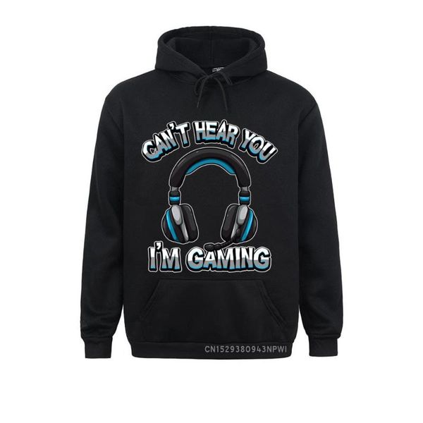 Felpe con cappuccio da uomo Felpe con cappuccio Non riesco a sentirti Sto giocando Gamer Assertion Videogiochi Pullover Felpa con cappuccio GIORNO ANNO Per uomo Abbigliamento geek