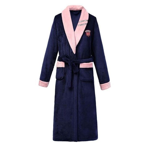 

women's sleepwear 2021 coral fleece nightdress women soft kimono gown winter thicken robe long home clothes casual intimate lingerie, Black;red