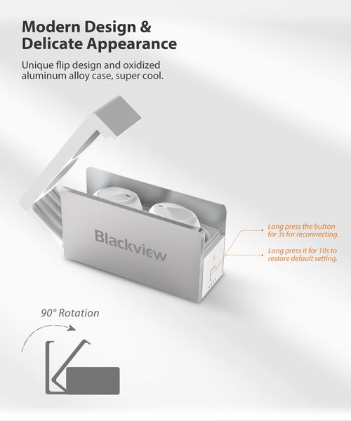 

blackview airbuds 2 tws bluetooth 5.0 earphones waterproof earbuds headsets charging box wireless headphone with microphone