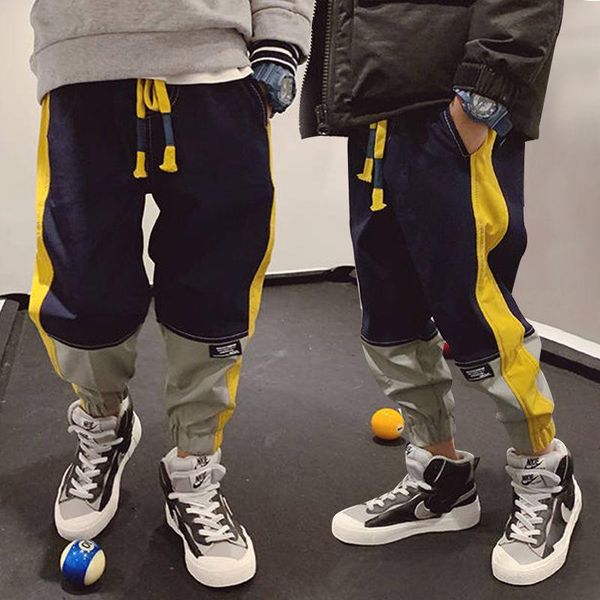 

toddler boys pants kids fall long trousers 2021 autumn children baby leggings cargo for 2 3 4 5 6 7 8 9 10 years, Blue