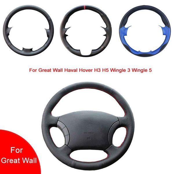 

steering wheel covers breathable punch hand-stitched artificial leather car cover for great wall haval hover h3 h5 wingle 3 5