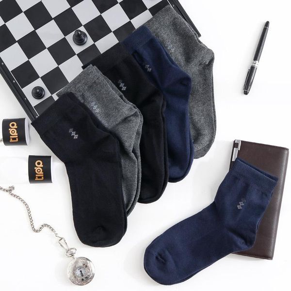 

men's socks 2021 business casual fashion simple boutique comfortable breathable wild 6 pairs, Black