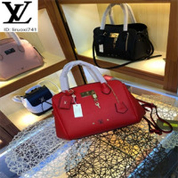 

brand designer luxury 0ddt m54348 lady style lock handbag red women handbags iconic bags handles shoulder bags totes cross body bag clut, Red;black