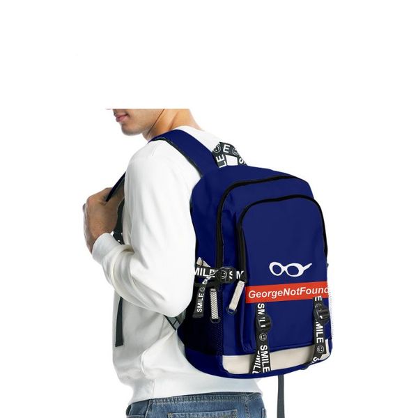 

backpack georgenotfound milk 3d printed boys girls schoolbag primary middle school students men oxford waterproof