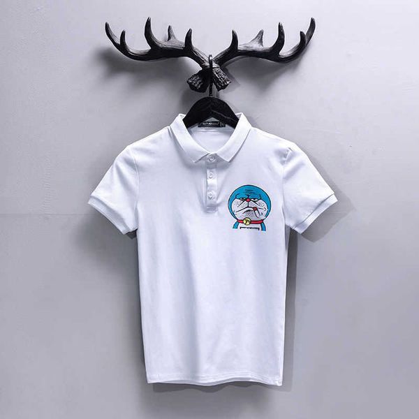 

w2206 social kwai short sleeved men's spiritual cultivation, White;black