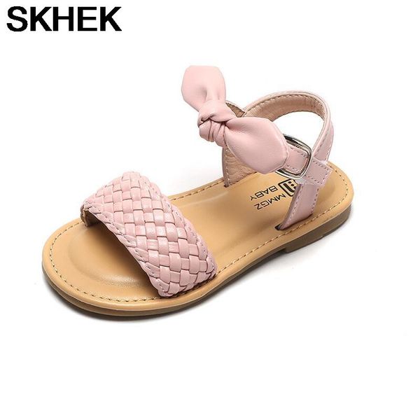 

sandals skhek summer kids shoes fashion sweet princess children for girls toddler baby soft breathable girl white bow size, Black;red