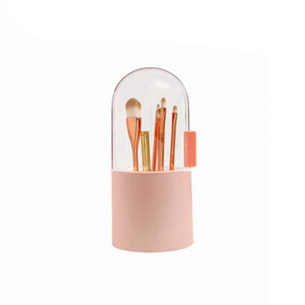 

makeup brush storage box cosmetic organizer barrel holder eyebrow pencil waterproof contains dustproof boxes & bins