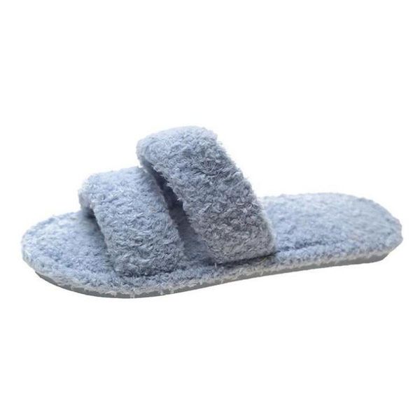 

faux suede home women full fur slippers winter warm plush bedroom non-slip couples shoes indoor ladies furry, Black