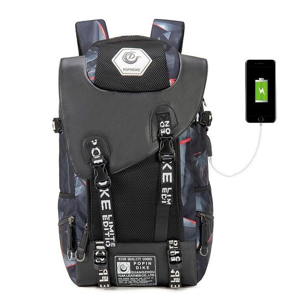 

backpack factory direct usb computer men's casual outdoor mountaineering travel oxford canvas student school bag