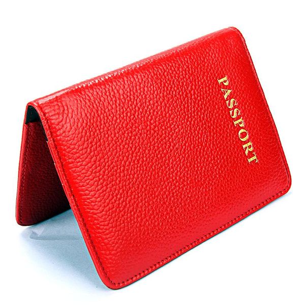 

card holders genuine leather passport cover fashion women men business id holder russia travel document, Brown;gray