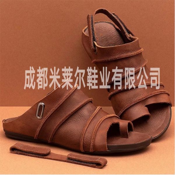 

new vintage sandals womens leather flat sandals women beach shoes plus size summer fashion female shoes women sandals1, Black