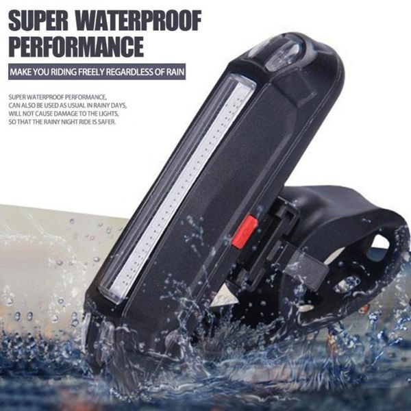

bicycle headlight usb rechargeable rear light led safety warning flash taillight accessories bike lights