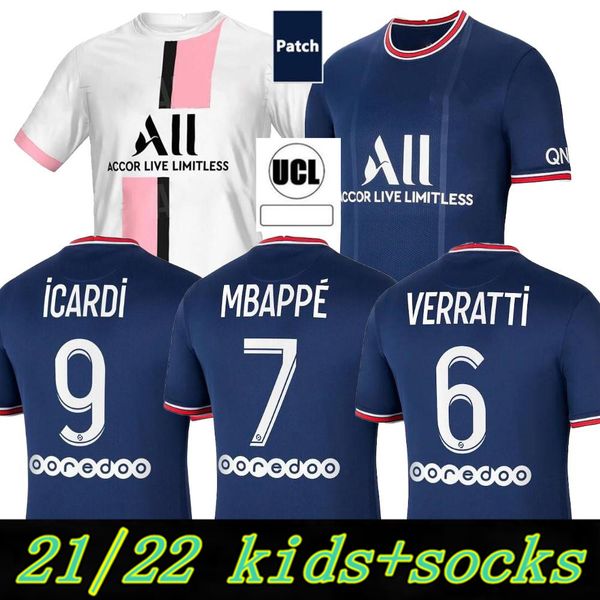 

mbappe kean neymar jr soccer jerseys icardi 21 22 maillots de football shirts 2021 2022 marquinhos verratti kimpembe men kids kit uniforms e, Black;yellow