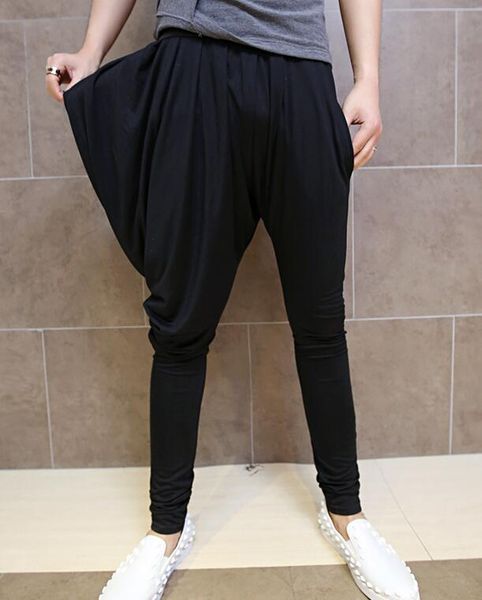 

28-33 2021 spring men's fashion fold haroun pants ha casual, Black