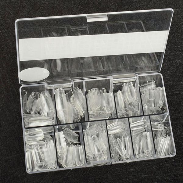 

fake nails 500 pcs/box of ultra-thin seamless half paste full cover nail art tips sturdy storage box1, Red;gold