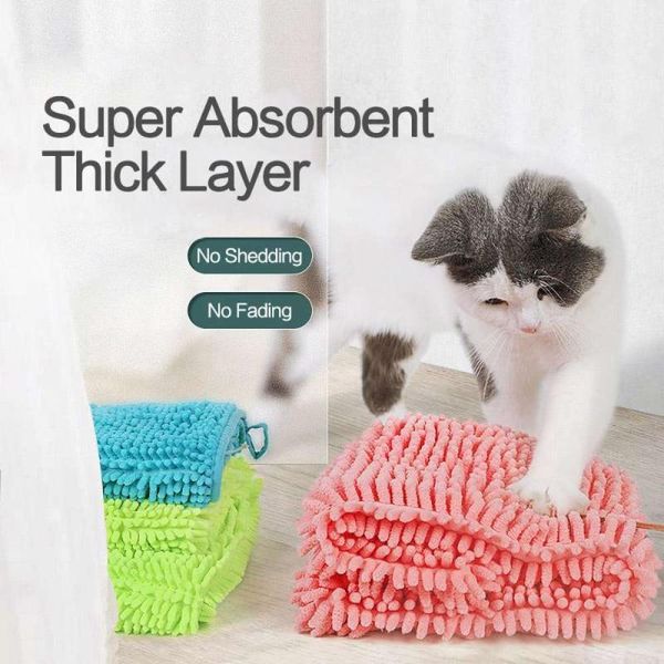 

kennels & pens dog pet towel super absorbent quick drying soft durable cat puppy bath blanket dry with hand pockets mini supplies