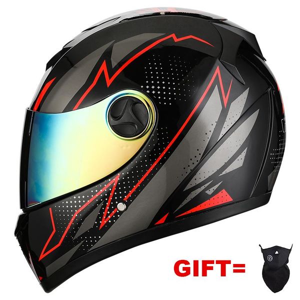 

gift dot approved full face motorcycle helmet with dual lensracing casco casque moto double lens visors helmets