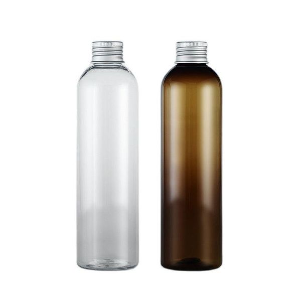 

storage bottles & jars 250ml x 25 aluminum screw cap cosmetic plastic personal care packaging bottle for toner lotion cream shampoo oil wate