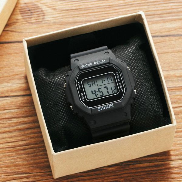 

wristwatches fashion casual men's sports watch digital military army led waterproof wrist man, Slivery;brown