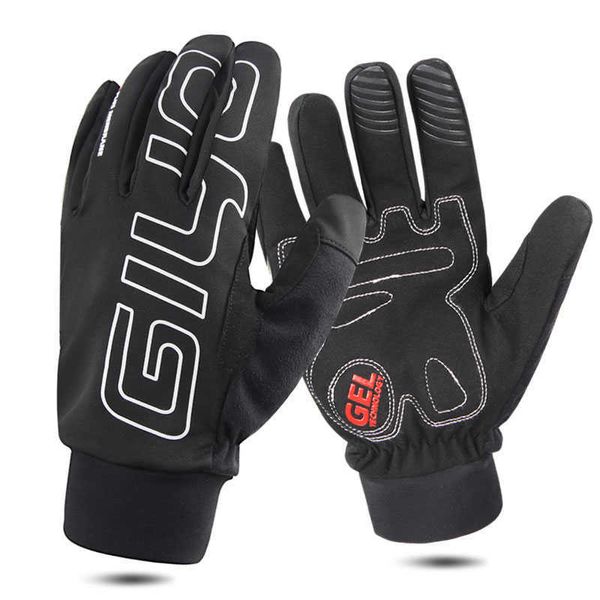 Giyo inverno ao ar livre esporte de ciclismo luvas impermeável homens bicicleta bicicleta térmica gel de fleece full dedo h1022