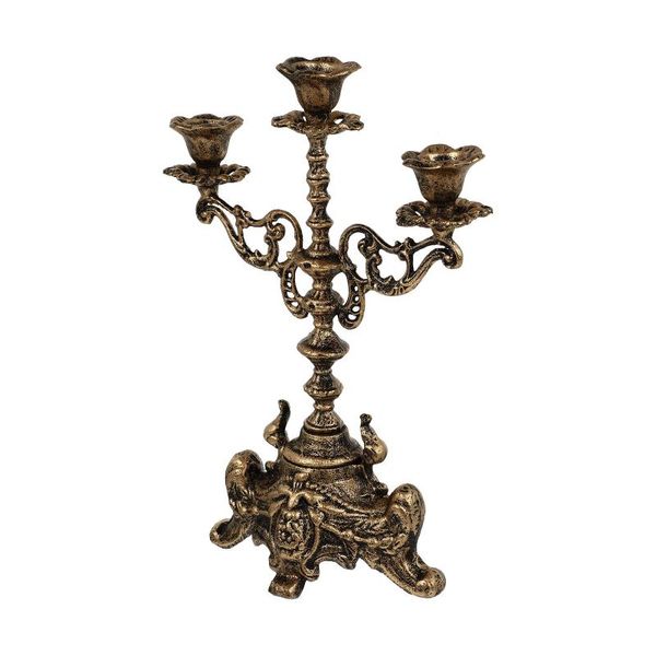 

candle holders 1pc retro cast iron table candlestick french base home furnishing