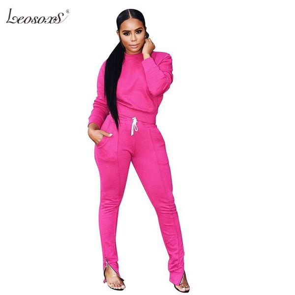 

women's tracksuits hoodies sets casual daily zip hem long pants ladies solid two piece set outfits wear sport tracksuit drawstring pock, Gray