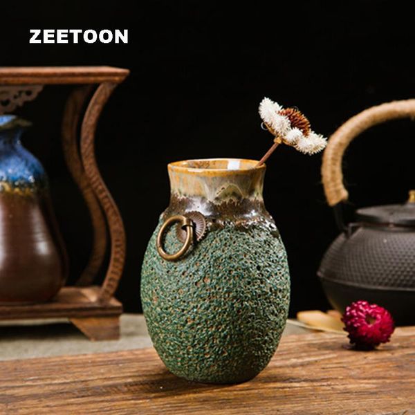 

vases japanese vintage ceramic vase coarse pottery handmade tableornament flowers jar pot lucky creative home decor water bottle