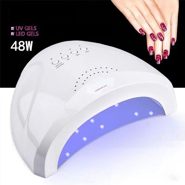 

other lighting bulbs & tubes 30 led uv 48w nail lamp manicure polish polisher gel curing dryer 5s 30s 60s timer white pink dc sunuvied lamps