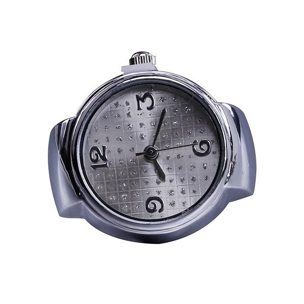 

2021 creative lady girl steel round elastic quartz finger ring watches cluster rings, Golden;silver