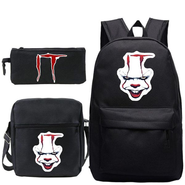 

backpack it chapter printed mochilas boys and girls schoolbag travel bolso escolar crossbody bag pencil case