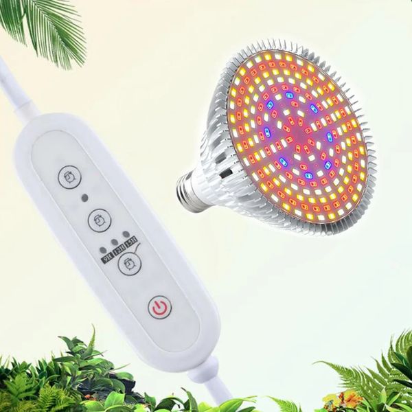 

LED 180W Plant lights Full Spectrum Timing 184leds Grow Light Bulbs Flower Veg Growtent Growing Phyto Lamp Indoor Greenhouse Planter tent ing er