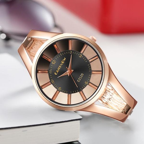 

wristwatches women's watches cansnow rose gold zegarek damski fashion ladies watch women waterproof clock relogio feminino saati, Slivery;brown