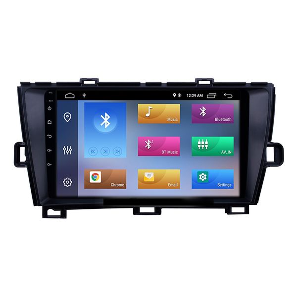 9 inç Araba DVD Android Radyo Çalar için 2009-2013 Toyota Prius Rhd Bluetooth HD Dokunmatik Ekran GPS Navigasyon Desteği CARPLAY Arka Kamera