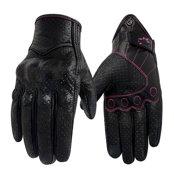 

motorcycle gloves women xs s m leather touch screen summer motor guantes cycling glove female motocross motorbike luvas mujer