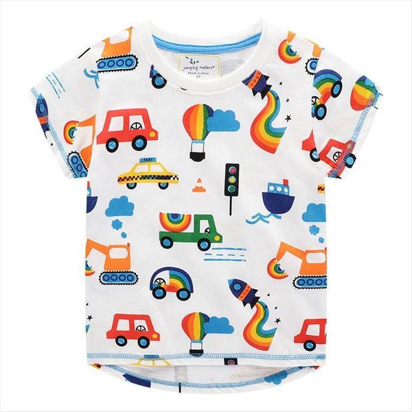 

boys girls summer tees animals printed cotton baby clothes t shirts for kids, Blue