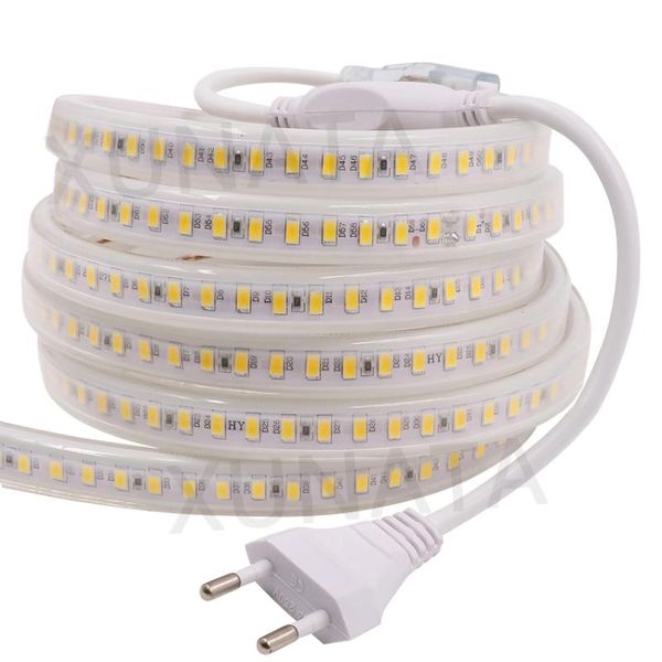 

strips 5630 led strip light 220v eu uk waterproof 120 leds/m white / warm flexible ribbon tape lamp