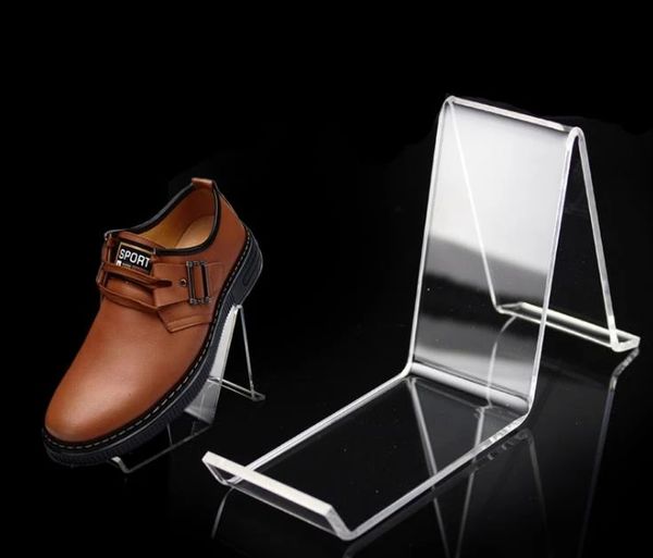 Мода Прозрачная акриловая стойка для обуви Простая обувь дисплей стенд полка оптом # 643
