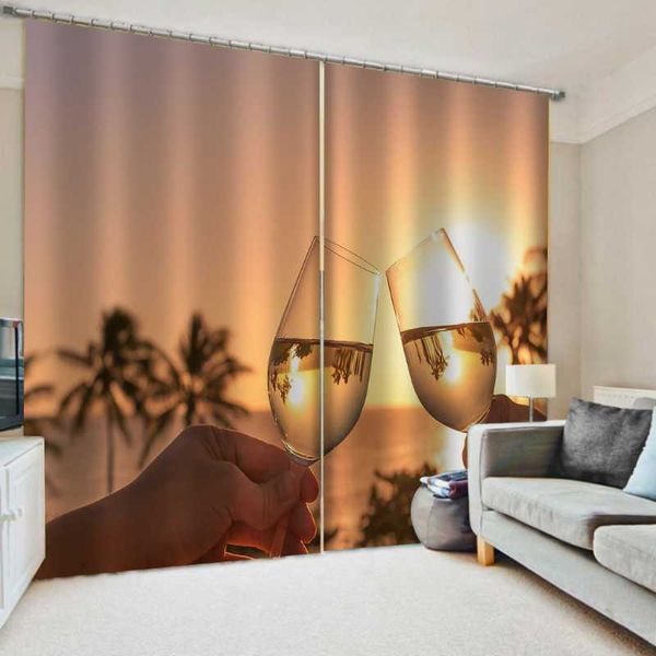 

curtain & drapes creative 3d blackout living room bedroom window beautiful nature scenery cortinas